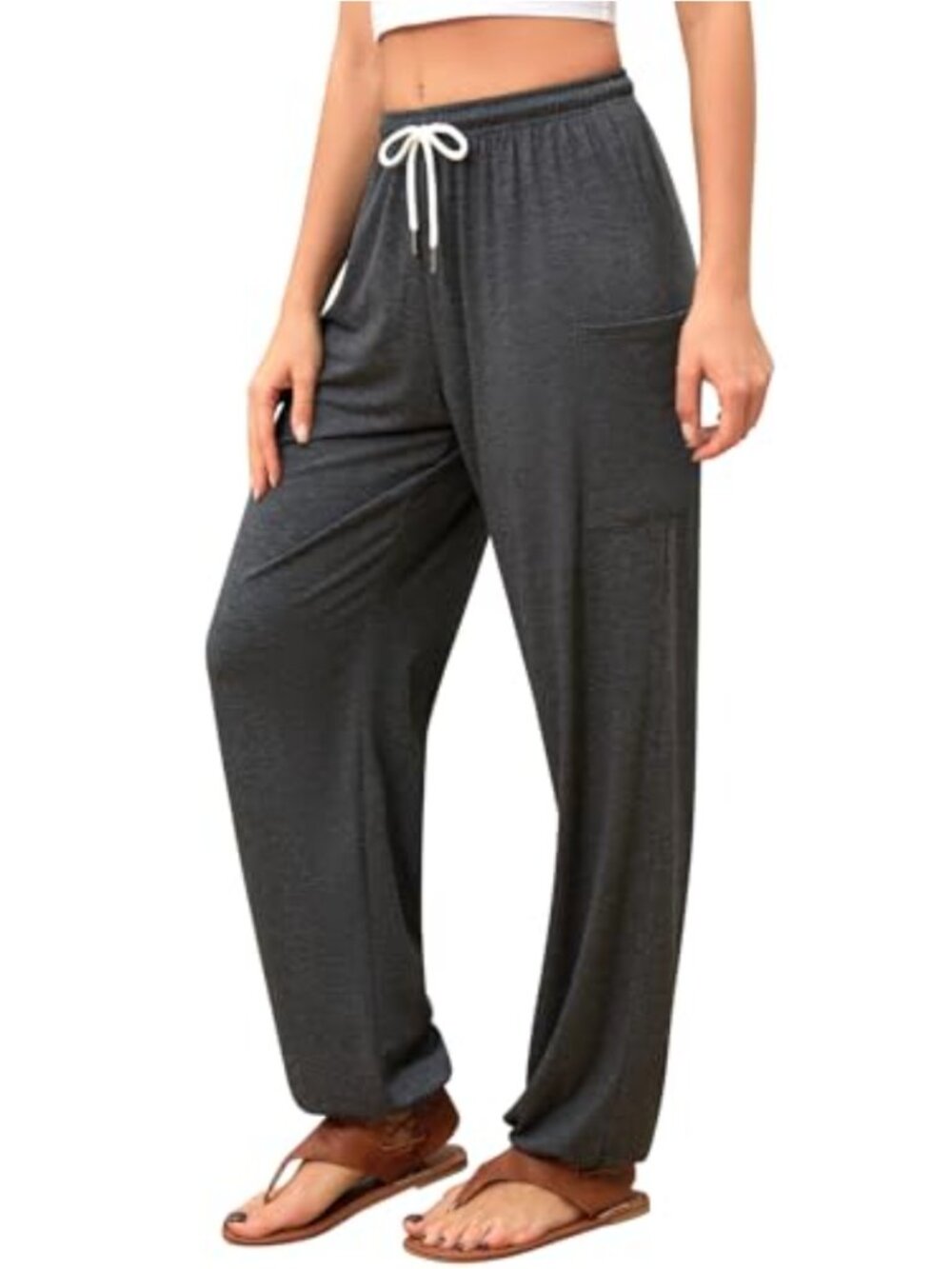 Women's Harem Pants Rayon Spandex Wide Leg Boho Yoga Pants